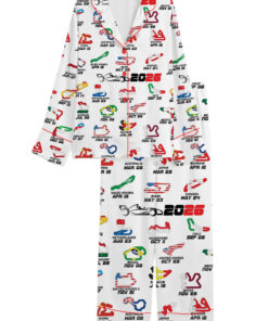 Formula One Racing F1 Satin Pajamas Set For Women
