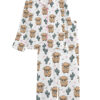 Women’s Western Cow Cactus Satin Pajama Set For Women