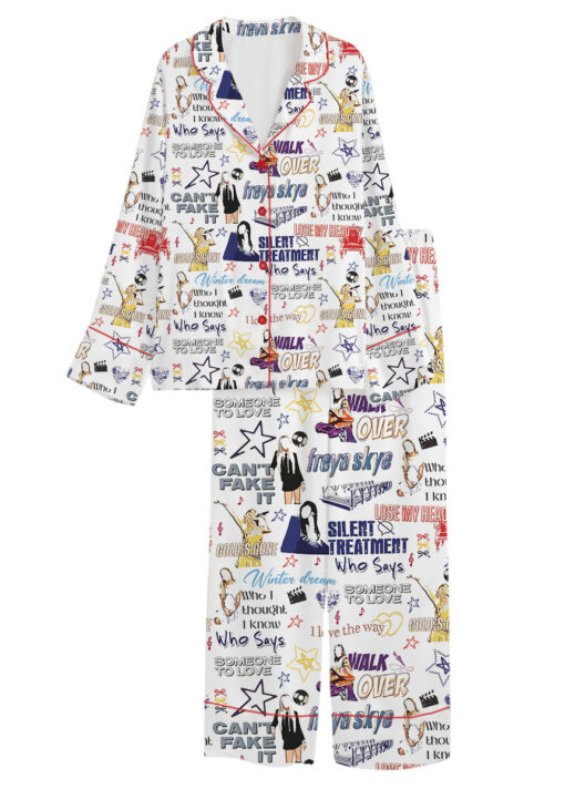 Aesthetic Star Satin Pajamas Set For Women - Image 5