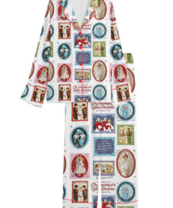 White Christmas Women's Satin Pajama Set For Women