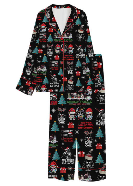 Darth Vader Santa Satin Pajamas Set, Star Wars Characters Pajamas