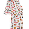 Stranger Cats Cute Satin Pajamas Set For Women
