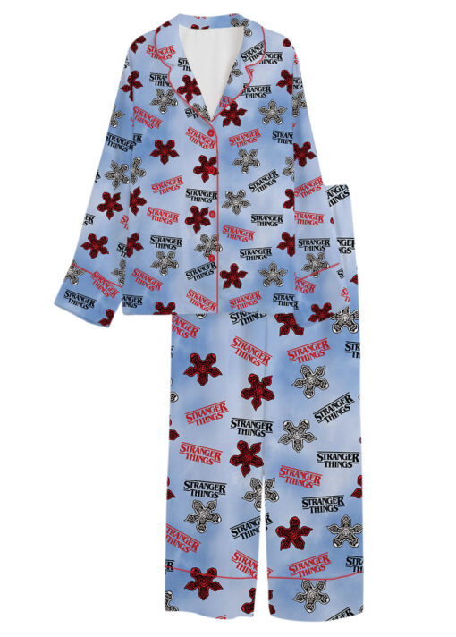 The Tranger Thing Movie Satin Pajamas Set For Women