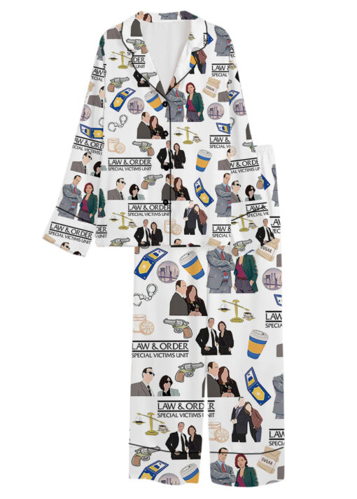 Law And Order Tv Series Satin Pajamas Set For Women