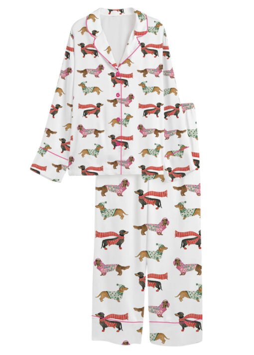 Women's Dachshund Cute Dog Pajama Set