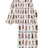 The 12 Dogs Of Christmas Satin Pajamas Set For Women