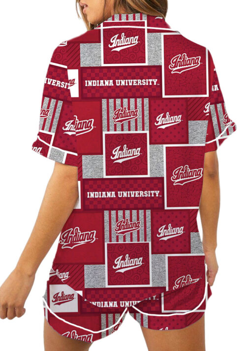 Indiana University Hoosiers Satin Pajama Set For Women - Image 4