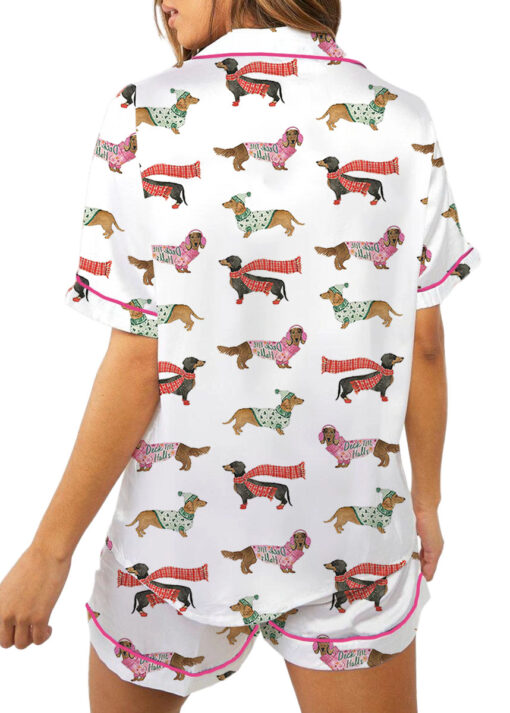 Women's Dachshund Cute Dog Pajama Set