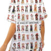 The 12 Dogs Of Christmas Satin Pajamas Set For Women