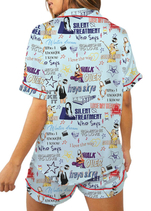 Aesthetic Star Satin Pajamas Set For Women - Image 16