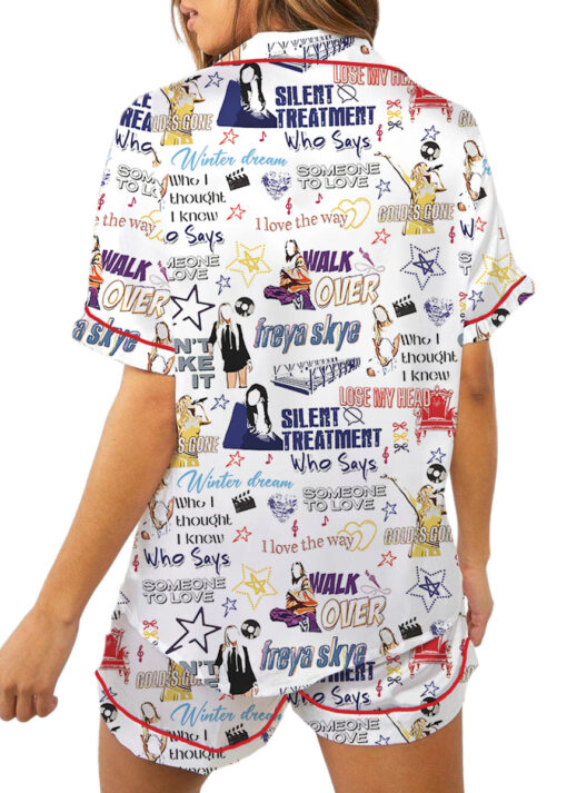 Aesthetic Star Satin Pajamas Set For Women - Image 11