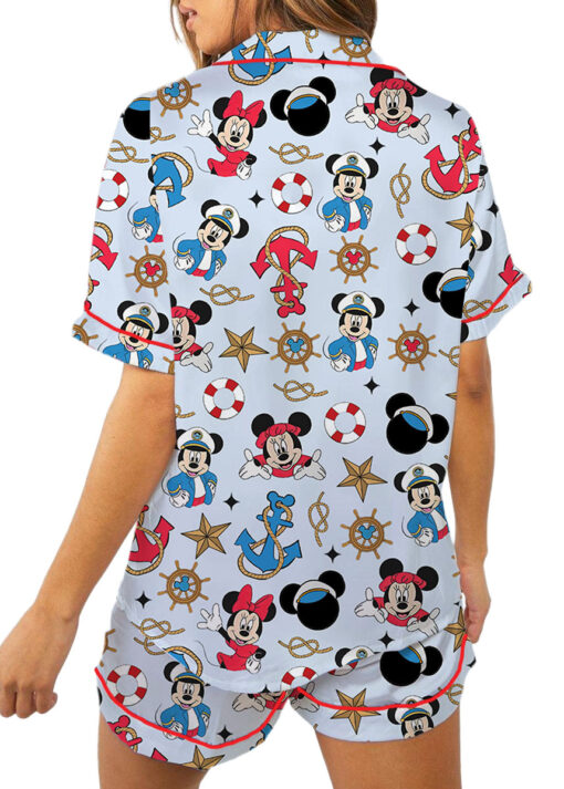 Disney Mickey Minnie Cruise Satin Pajamas Set For Women