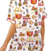 Christmas Mc Donald Pajamas Set, Mc Donald Pyjamas, McDonald Pajamas Women, Mc Donald Pattern Sleepwear, Food Lover Night Wear Pajamas
