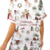 Christmas Dinner Party Satin Pajamas Set For Women