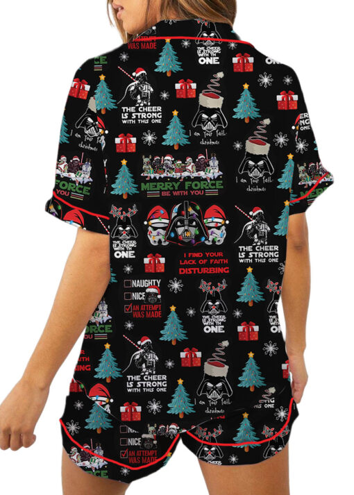 Darth Vader Santa Satin Pajamas Set, Star Wars Characters Pajamas