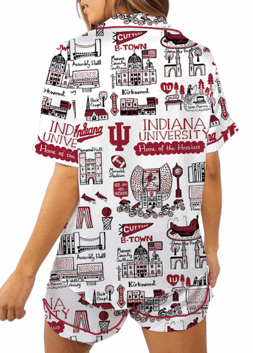 Indiana University Satin Pajamas Set For Women - Image 5
