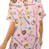 Coquette Softball Satin Pajama Set For Women