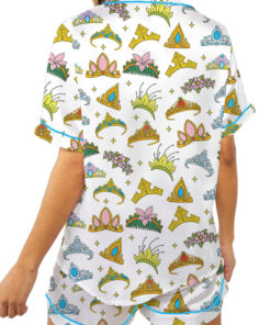 Alternative view of Women's Disney Princess Crown Pajamas Set For Women, White Color, US Size S-5XL