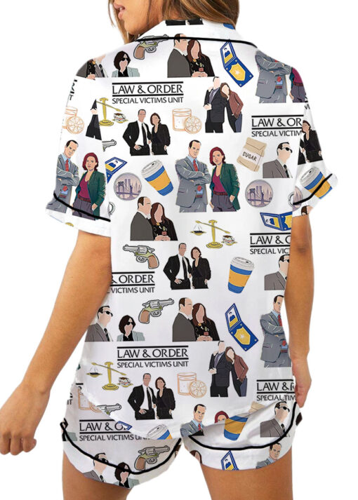 Law And Order Tv Series Satin Pajamas Set For Women