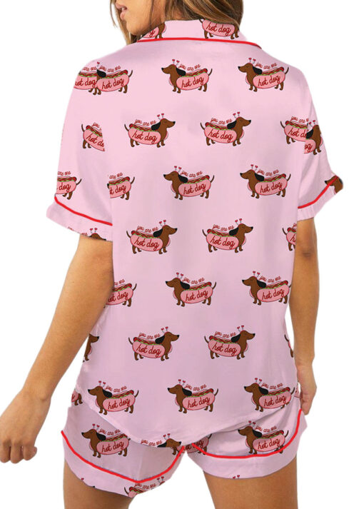 You Are One Hot Dog Satin Pajama Set For Women - Image 7