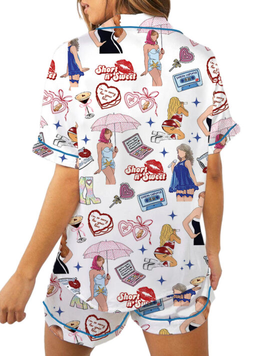 Short n’ Sweet Satin Pajamas Set For Women - Image 5