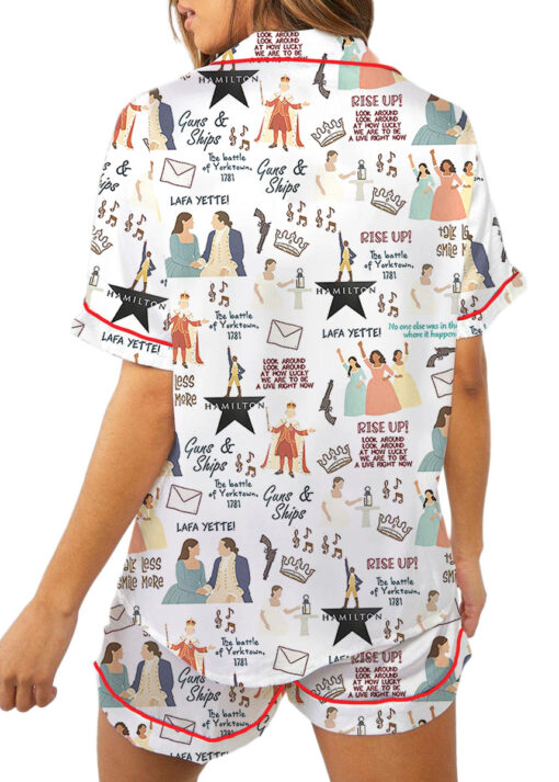 Hamilton Musical Short Satin Pajamas, Broadway Theater Pajamas, Musical Sleepwear, Alexander Hamilton Pajamas Set, Hamilton Fan Gift