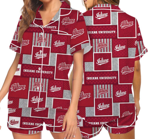 Indiana University Hoosiers Satin Pajama Set For Women - Image 6