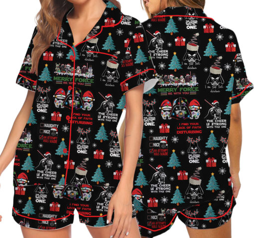 Darth Vader Santa Satin Pajamas Set, Star Wars Characters Pajamas