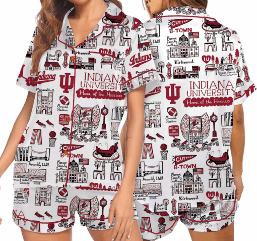 Indiana University Satin Pajamas Set For Women - Image 6