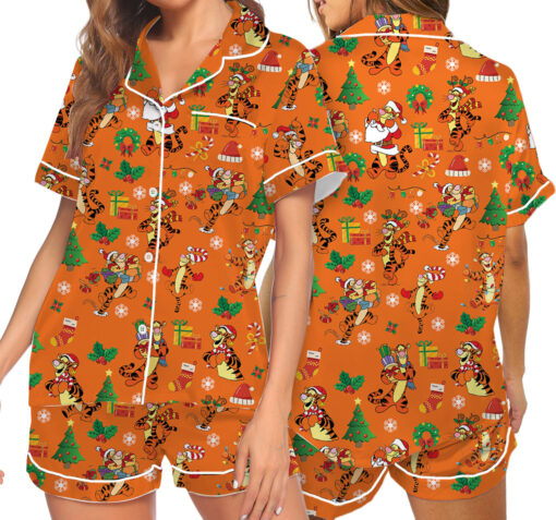 Christmas Disney Tigger Satin Pajamas Set For Women