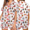 Stranger Cats Cute Satin Pajamas Set For Women