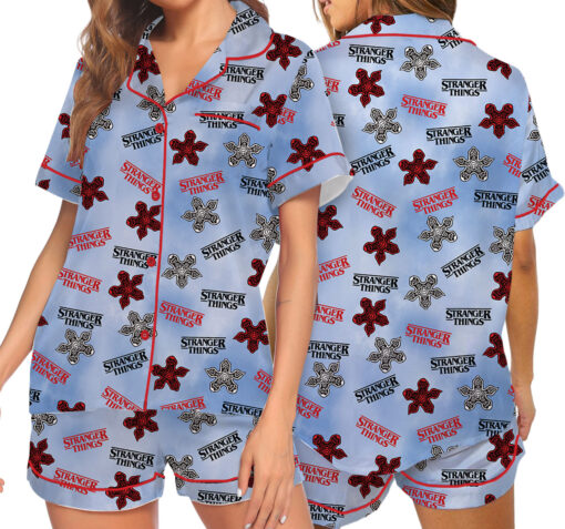 The Tranger Thing Movie Satin Pajamas Set For Women