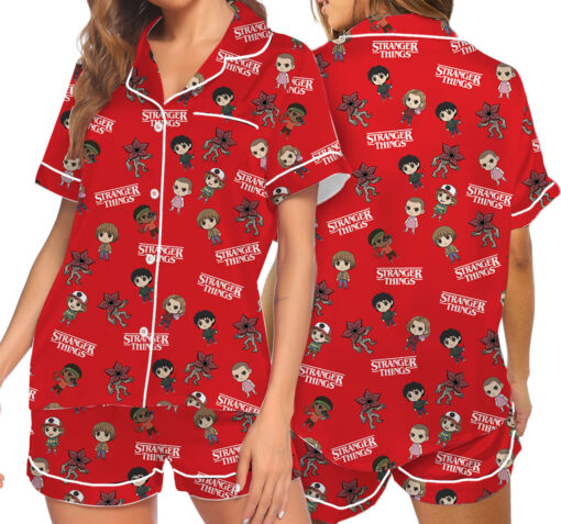 The Stranger Thing Movie Satin Pajamas Set For Women