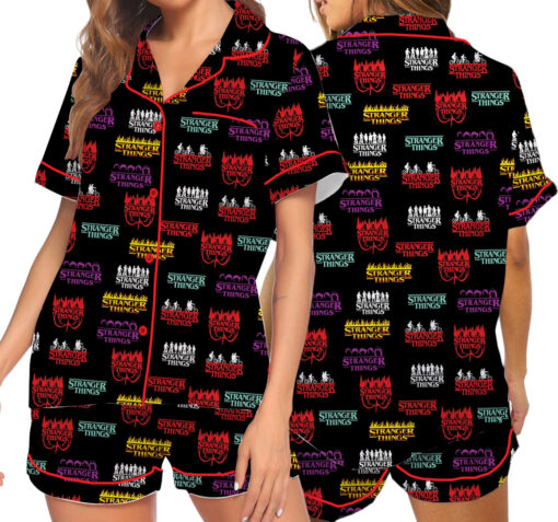 The Stranger Thing Movie Satin Pajamas Set For Women