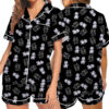 Toothless And Light Fury Satin Pajamas Set For Women