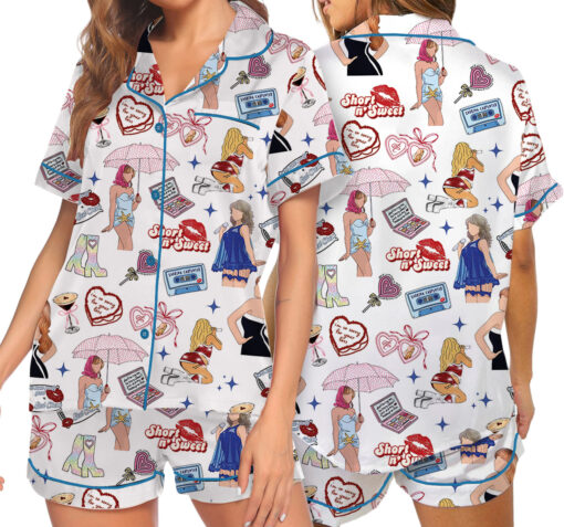 Short n’ Sweet Satin Pajamas Set For Women - Image 4