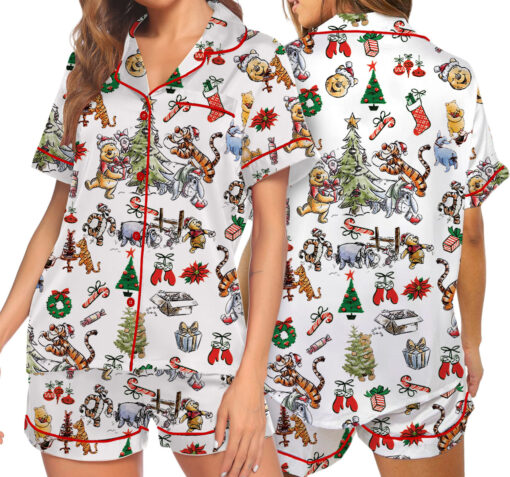 Disney Winnie The Pooh Satin Pajamas Set, Pooh And Friends Pajamas Set, Honey Pooh Bear Women Pajamas, Disney Cartoon Gift - Image 12