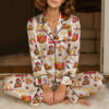 Christmas Mc Donald Pajamas Set, Mc Donald Pyjamas, McDonald Pajamas Women, Mc Donald Pattern Sleepwear, Food Lover Night Wear Pajamas