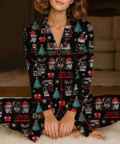 Darth Vader Santa Satin Pajamas Set, Star Wars Characters Pajamas