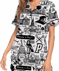 Alternative view of Providence College Satin Pajama Set For Women