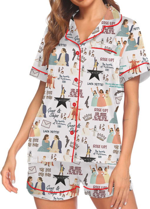 Hamilton Musical Short Satin Pajamas, Broadway Theater Pajamas, Musical Sleepwear, Alexander Hamilton Pajamas Set, Hamilton Fan Gift