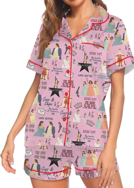 Hamilton Musical Satin Pajamas Set, Broadway Theater Pajamas, Musical Sleepwear, Alexander Hamilton Satin Pajamas Set - Image 13
