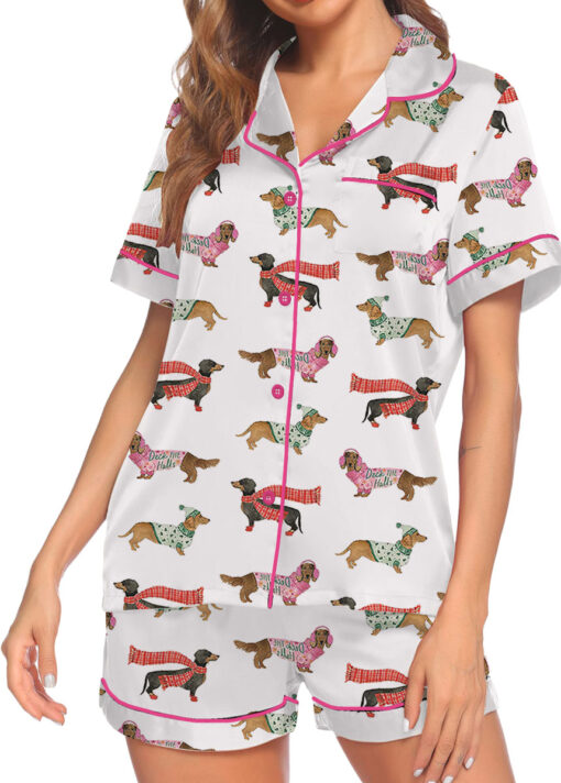 Women's Dachshund Cute Dog Pajama Set