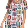 White Christmas Women's Satin Pajama Set For Women