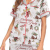 Christmas Dinner Party Satin Pajamas Set For Women