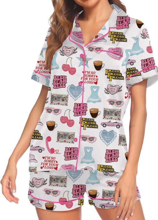 Bleh Blah Blee Satin Pajamas Set For Women - Image 5