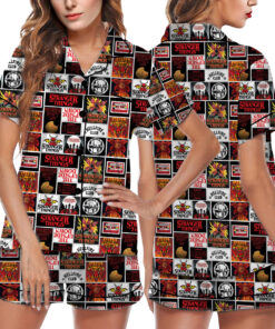 Stranger Things Movie Satin Pajamas Set For Women