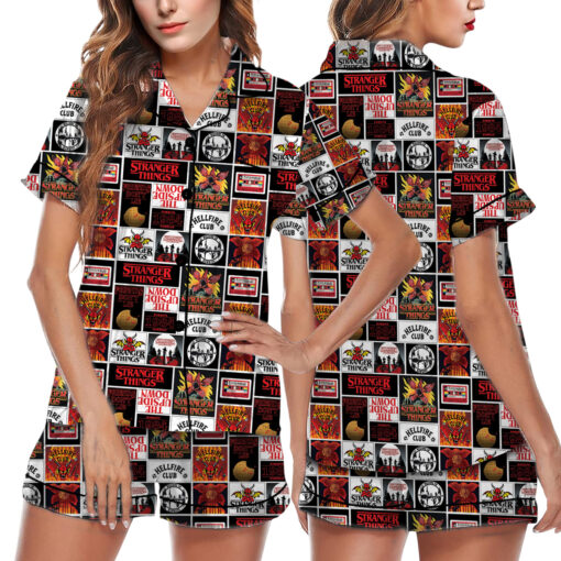 Stranger Things Movie Satin Pajamas Set For Women