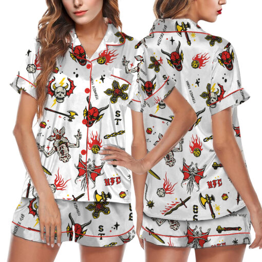 Stranger Things Movie Satin Pajamas Set For Women