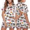 Stranger Things Hellfire Club Friends Don’t Lie Short Sleeve Satin Pajamas Set